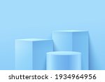 modern light blue cube and... | Shutterstock .eps vector #1934964956