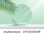 modern white  green cylinder... | Shutterstock .eps vector #1972435649