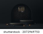 black and gold realistic 3d... | Shutterstock .eps vector #2072969753