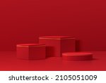 realistic dark red and gold 3d... | Shutterstock .eps vector #2105051009