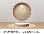 realistic brown wood and white... | Shutterstock .eps vector #2152842163