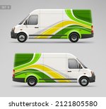 van mockup and wrap decal for... | Shutterstock .eps vector #2121805580