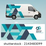 realistic van mock up and wrap... | Shutterstock .eps vector #2143483099