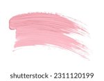 Shiny pink brush watercolor painting isolated on white background. watercolor