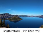 Aerial View Of Crater Lake National Park, Oregon Image - Free Stock ...