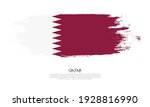 qatar flag brush concept. flag... | Shutterstock .eps vector #1928816990