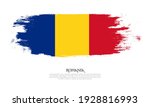 romania flag brush concept.... | Shutterstock .eps vector #1928816993