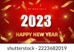 New Year 2023 White Numbers On...