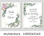 vector template for wedding... | Shutterstock .eps vector #1400263163