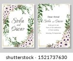 vector template for wedding... | Shutterstock .eps vector #1521737630