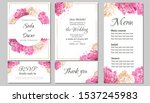 floral card for wedding... | Shutterstock .eps vector #1537245983