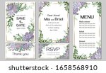 floral invitation card.... | Shutterstock .eps vector #1658568910