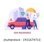 car insurance vector... | Shutterstock .eps vector #1921674713