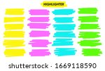 highlight brush lines. hand... | Shutterstock .eps vector #1669118590
