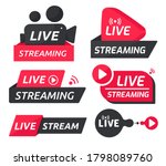 live streaming symbol set... | Shutterstock .eps vector #1798089760