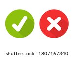 green check mark and red wrong... | Shutterstock .eps vector #1807167340
