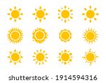 vector cartoon yellow sun... | Shutterstock .eps vector #1914594316
