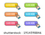 hand cursor vector icon with... | Shutterstock .eps vector #1914598846