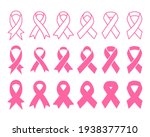 vector pink ribbon cross breast ... | Shutterstock .eps vector #1938377710