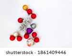 abstract christmas colorful... | Shutterstock . vector #1861409446