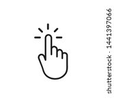 clicking finger icon  hand... | Shutterstock .eps vector #1441397066