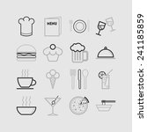 set of simple icons for bar ... | Shutterstock .eps vector #241185859