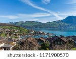 Small photo of Interlaken, Bern/Switzerland - April 6 2018: Taking the Grand Tour route around Interlaken on a sunny day