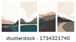 landscape background with... | Shutterstock .eps vector #1734321740