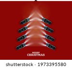 car hedlight creating christmas ... | Shutterstock .eps vector #1973395580