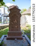 Small photo of Bradford-on-Avon, UK, September 17,2019. The Grave of Ellen And Arthur Rossiter and Alice, Leslie, Albert, Florence and Emiline Blanche at Holy Trinity Church, Bradford-on-Avon