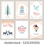 merry christmas and happy... | Shutterstock .eps vector #1231241056
