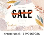 sale sign design in... | Shutterstock .eps vector #1490109986