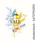 floral mobile promotion sale... | Shutterstock .eps vector #1673791093