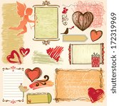 valentines set with hearts ... | Shutterstock .eps vector #172319969