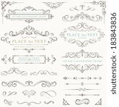 ornate frames and scroll... | Shutterstock .eps vector #183843836