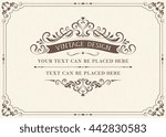 ornate vintage card design with ... | Shutterstock .eps vector #442830583