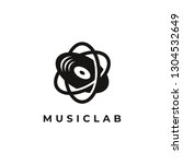 music lab logo design vector | Shutterstock .eps vector #1304532649