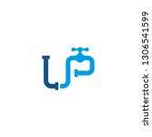 letter up lp pipe initial logo... | Shutterstock .eps vector #1306541599