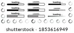 set of vector loading icons.... | Shutterstock .eps vector #1853616949