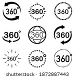 360 degrees view vector set.... | Shutterstock .eps vector #1872887443