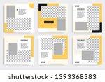 six set editable minimal square ... | Shutterstock .eps vector #1393368383