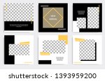 six set editable minimal square ... | Shutterstock .eps vector #1393959200