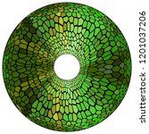 A Green Shimmering 3d Circle...