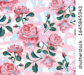 floral seamless pattern made of ... | Shutterstock .eps vector #1645845343