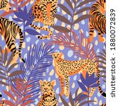 seamless pattern with african... | Shutterstock .eps vector #1880072839