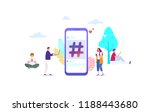 social media hashtag vector... | Shutterstock .eps vector #1188443680