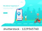 online delivery service vector... | Shutterstock .eps vector #1229565760