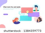online chat  vector... | Shutterstock .eps vector #1384359773