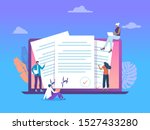 people holding document and... | Shutterstock .eps vector #1527433280