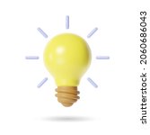 simple 3d light bulb vector... | Shutterstock .eps vector #2060686043